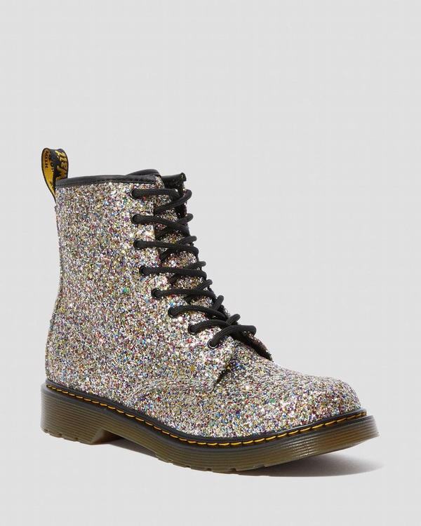 Dr Martens Dětské Kotníkové Boty Youth 1460 Chunky Glitter Viacfarebný Stříbrné, CZ-180754